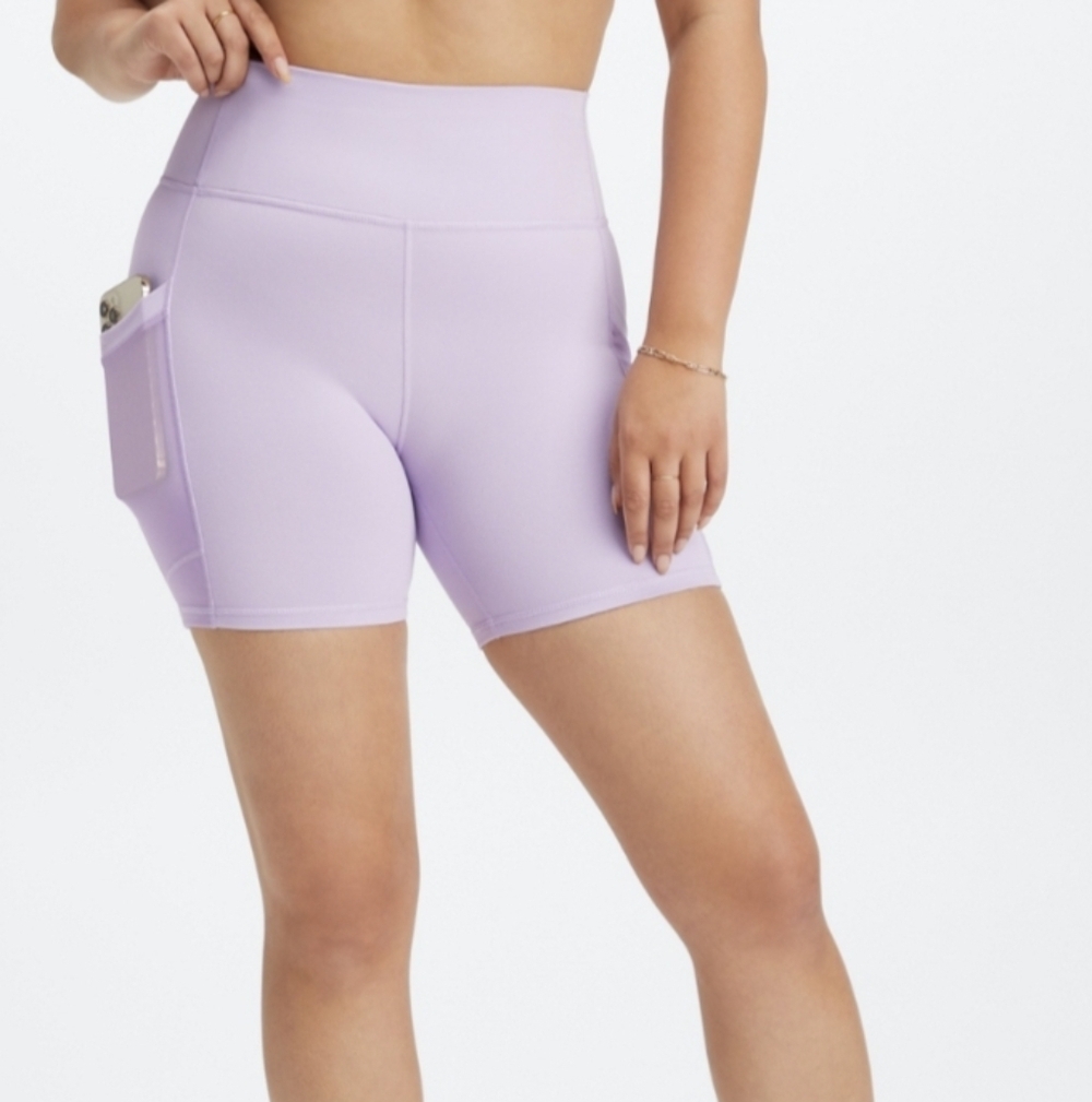 Fabletics On-The-Go PowerHold® High-Waisted 6'' Short, Color Hazy Iris Size XS